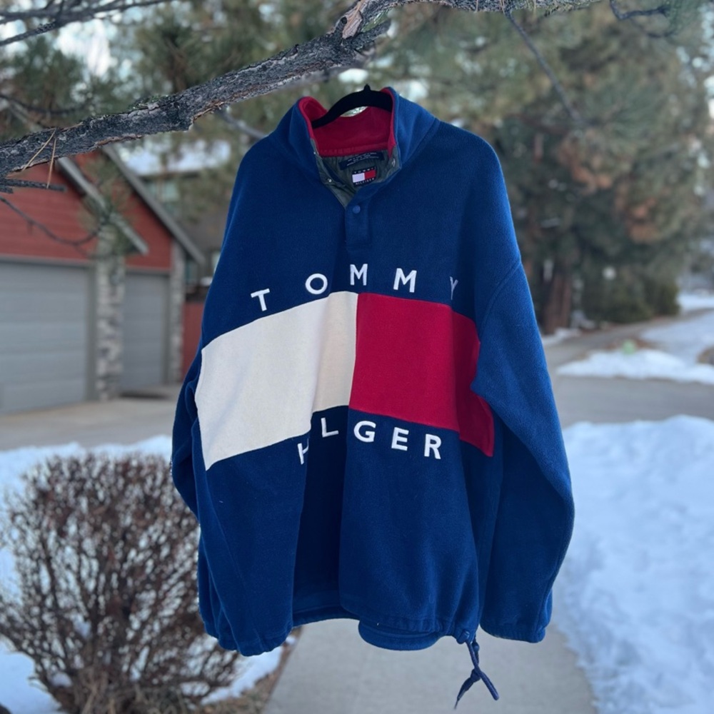 Vintage 90s Tommy Hilfiger Colorblock Pullover Mens XL